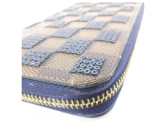 Louis Vuitton Damier Paillette Zippy Wallet N63172 Blu Damier ebene - vista 6
