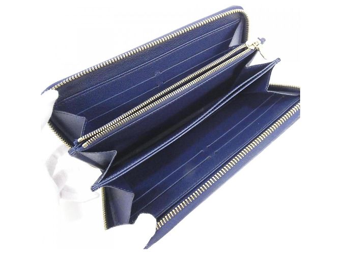 Louis Vuitton Damier Paillette Zippy Wallet N63172 Blu Damier ebene - vista 7