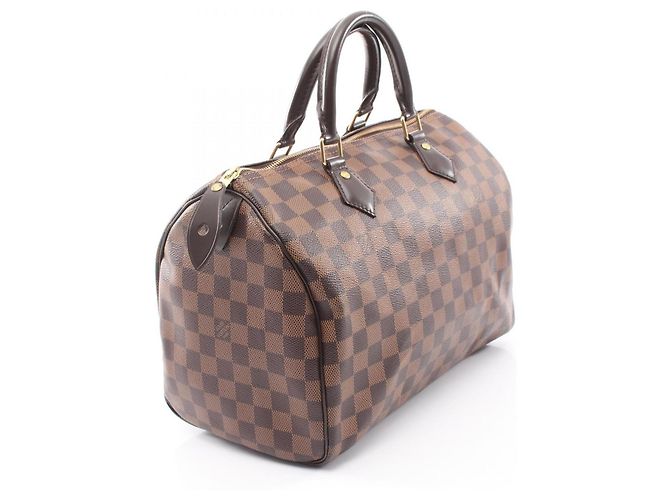 Borsa Louis Vuitton Speedy 30 Marrone Damier ebene - vista 2