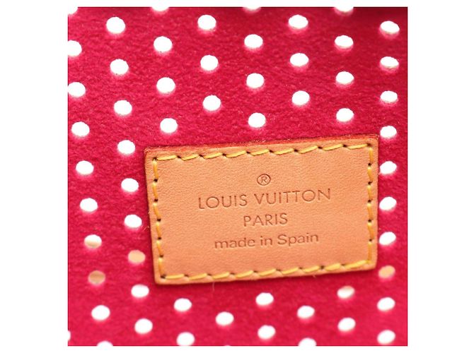 Borsa Louis Vuitton Pochette Accessoires Marrone Rosa Fuschia - vista 4