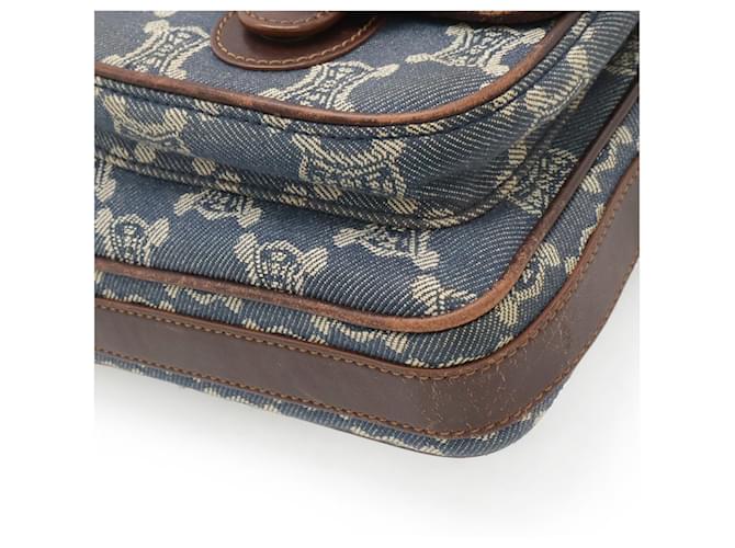 Céline Borsa a Spalla Celine Paris Macadam Marrone Blu - vista 4