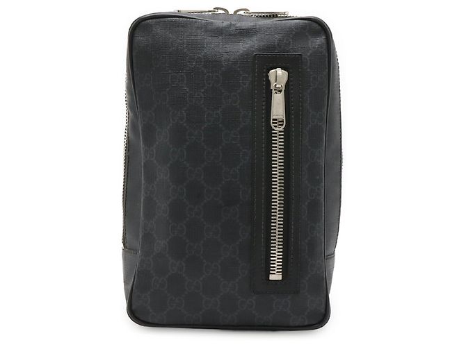 Borsa a tracolla Gucci GG Supreme Web Stripe Marrone Nero Rosso Blu navy - vista 2