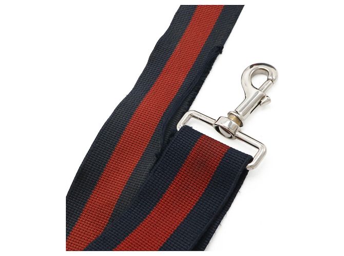 Borsa a tracolla Gucci GG Supreme Web Stripe Marrone Nero Rosso Blu navy - vista 8
