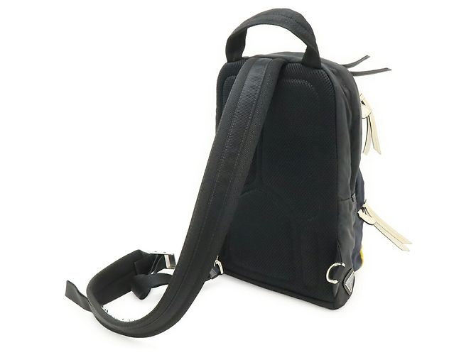 Borsa a tracolla Prada con motivo camouflage Nero Multicolore Giallo - vista 3