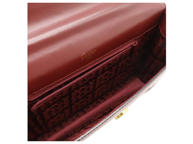 Clutch Cartier Must de Line Second Bag Rosso Bordò - vista 6