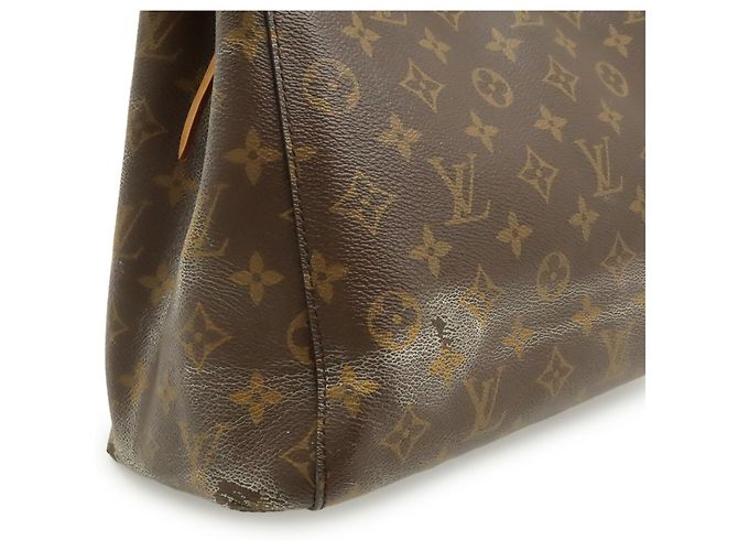 Borsa Louis Vuitton Monogram Montaigne MM Borsa a Spalla Marrone Bianco Monogramma - vista 10
