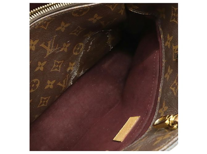 Borsa Louis Vuitton Monogram Montaigne MM Borsa a Spalla Marrone Bianco Monogramma - vista 7