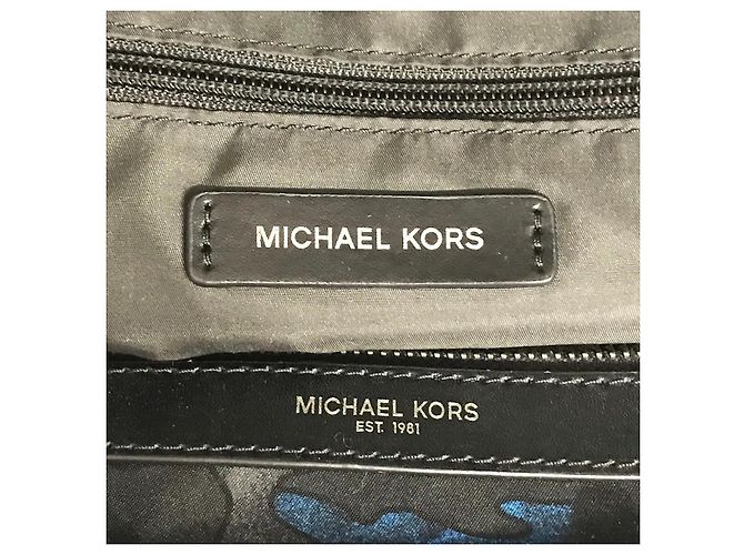 Michael Kors Borsa Tote Camouflage Blu e Nero Grigio - vista 2