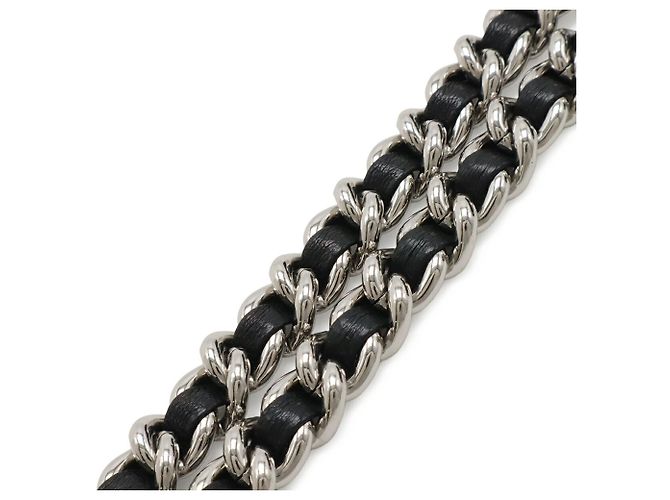 CHANEL Borsa a Spalla Matelassé Chain Around Coco Mark Nero - vista 6