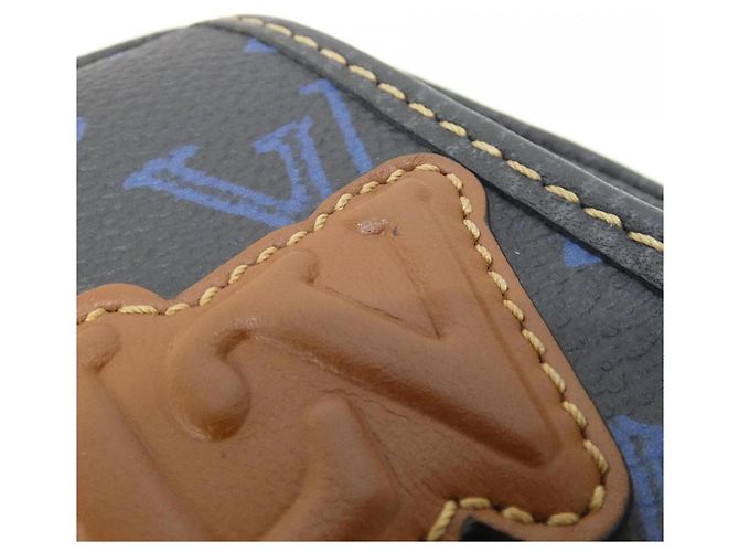Portafoglio Louis Vuitton Monogram Record Christopher Blu - vista 4