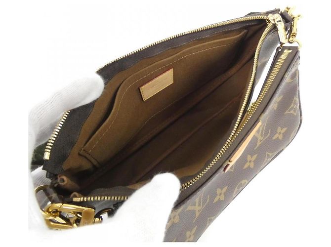 Louis Vuitton Monogram Multi Pochette Accessoires M44813 Marrone Monogramma - vista 9
