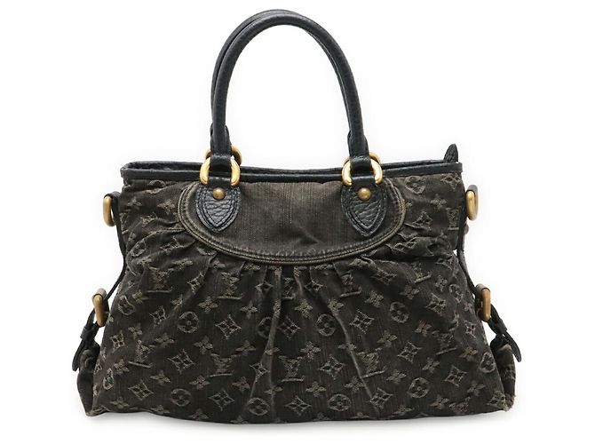 Borsa Tote Louis Vuitton Monogram Denim Neo Cabby MM Nero - vista 2