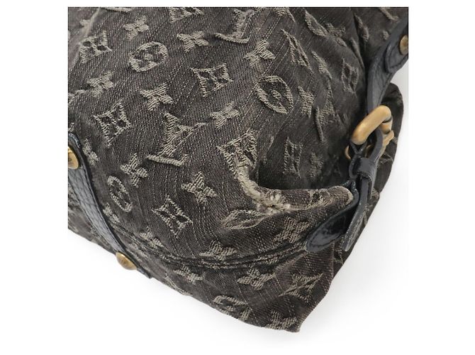 Borsa Tote Louis Vuitton Monogram Denim Neo Cabby MM Nero - vista 4