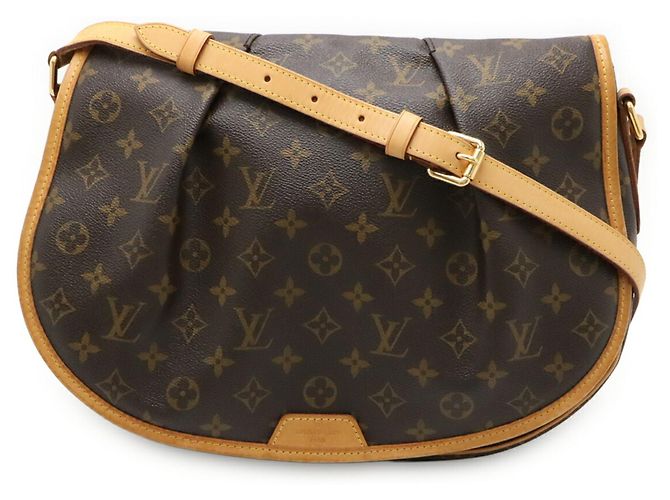 Borsa a tracolla Louis Vuitton Monogram Menilmontant MM Marrone - vista 2