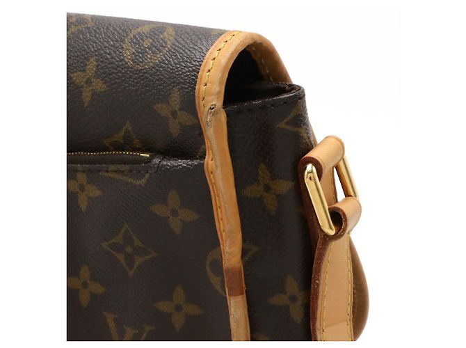 Borsa a tracolla Louis Vuitton Monogram Menilmontant MM Marrone - vista 5