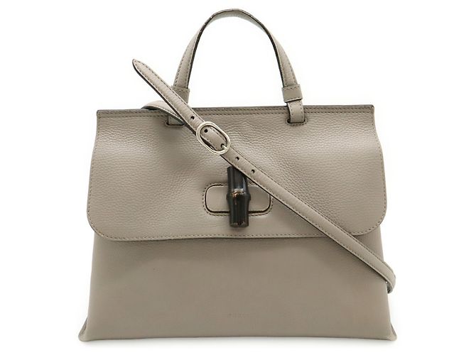 Borsa GUCCI Bamboo Daily Medium Marrone - vista 2