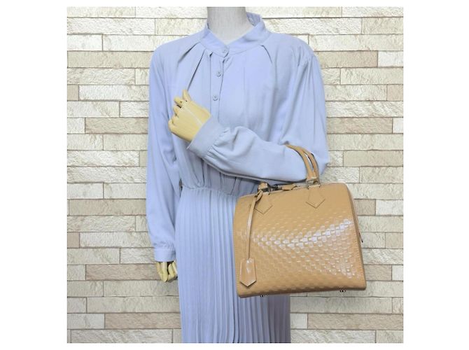 Borsa Louis Vuitton Speedy Cube MM Damier Facette Beige - vista 2