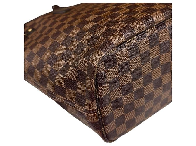 Borsa Tote Louis Vuitton Neverfull MM Damier Marrone Fuschia - vista 8