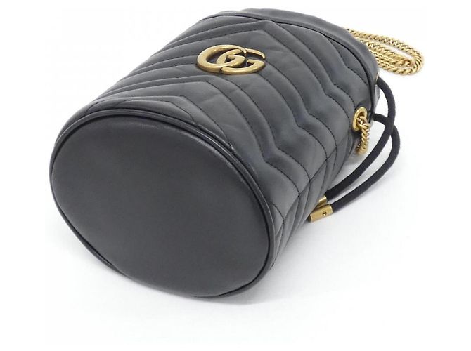Borsa a tracolla Gucci GG Marmont Nero - vista 3