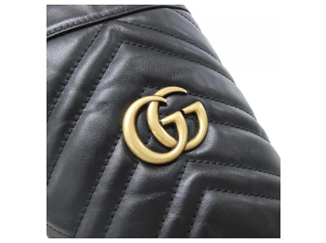 Borsa a tracolla Gucci GG Marmont Nero - vista 4
