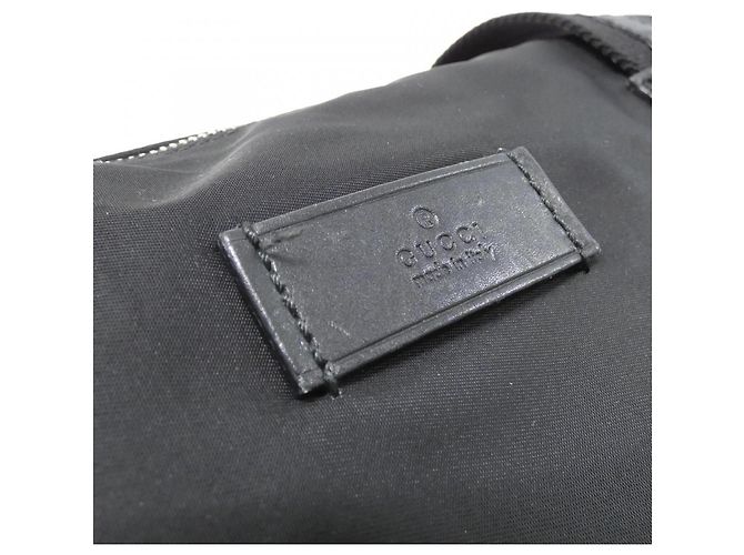 Borsa Gucci 268106 in nylon nero e grigio Marrone - vista 7