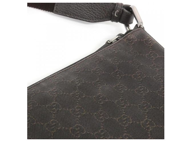 Gucci 190628 Dark Brown Denim Shoulder Bag - view 4