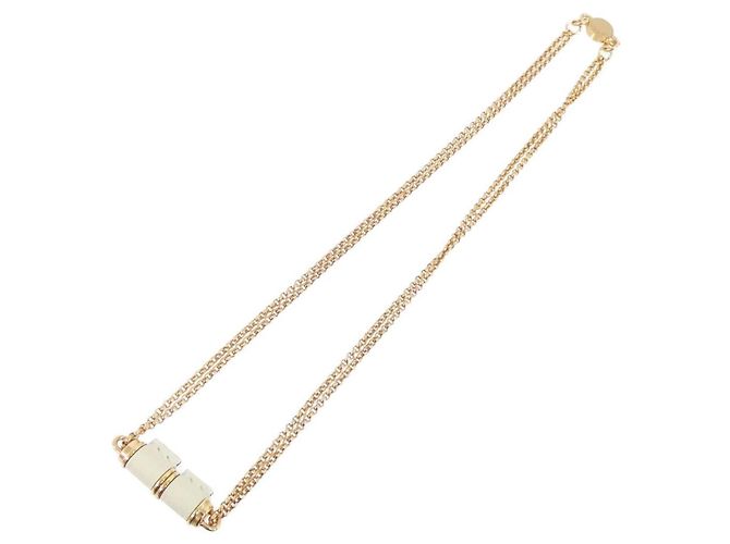 Hermès Colar Hermes Charnière PM 010770CD Branco Dourado - vista 2