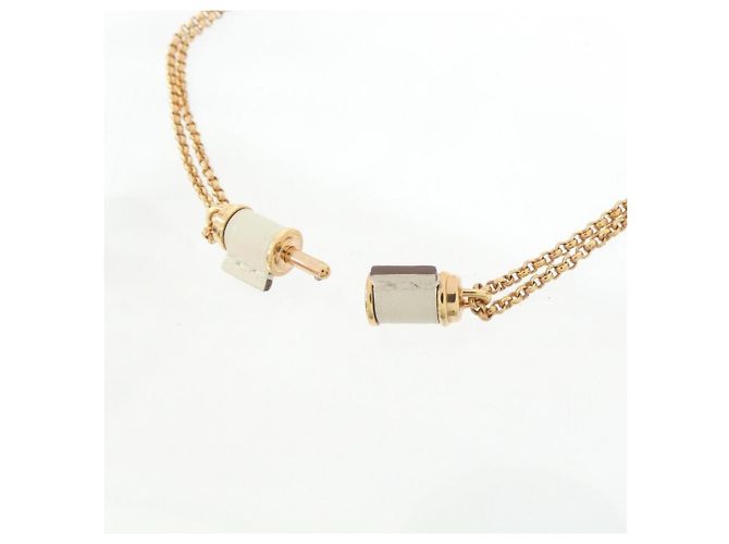 Hermès Colar Hermes Charnière PM 010770CD Branco Dourado - vista 3