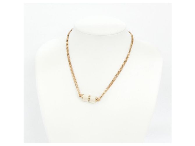 Hermès Colar Hermes Charnière PM 010770CD Branco Dourado - vista 4