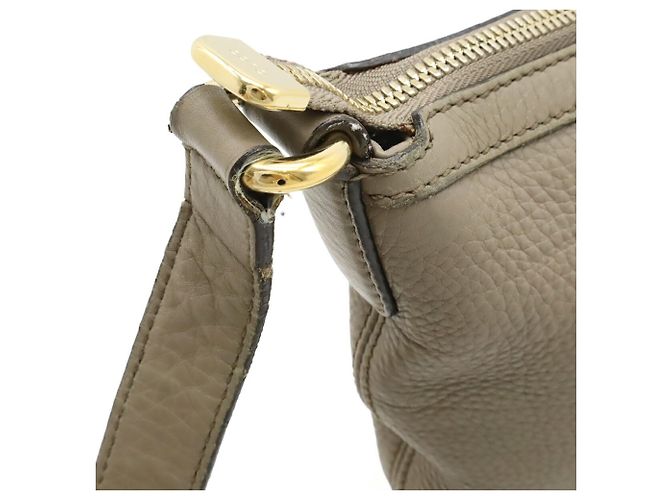Borsa a tracolla GUCCI Soho Interlocking G con nappa Grigio - vista 5