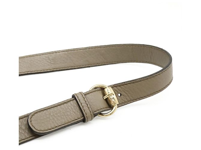 Borsa a tracolla GUCCI Soho Interlocking G con nappa Grigio - vista 6