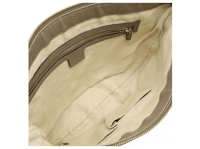 Borsa a tracolla GUCCI Soho Interlocking G con nappa Grigio - vista 8