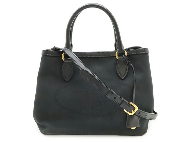 Borsa Tote e Borsa a Spalla in Jacquard Prada Nero - vista 2