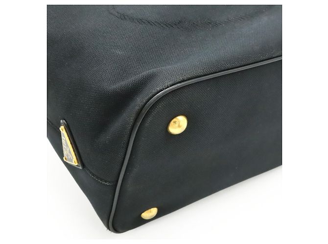 Borsa Tote e Borsa a Spalla in Jacquard Prada Nero - vista 4
