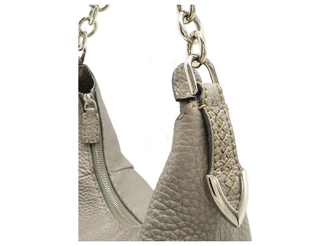 Borsa a Spalla Fendi Selleria Argento - vista 5