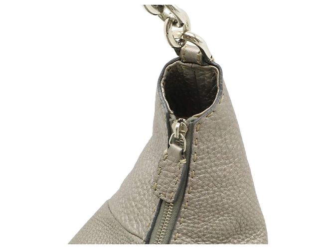 Borsa a Spalla Fendi Selleria Argento - vista 7