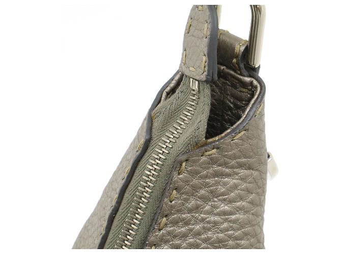 Borsa a Spalla Fendi Selleria Argento - vista 9