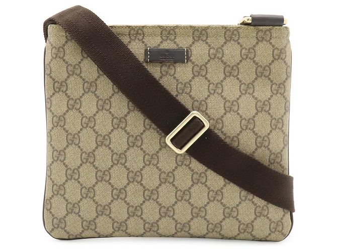 Borsa a tracolla Gucci GG Supreme Plus Beige Marrone scuro - vista 2