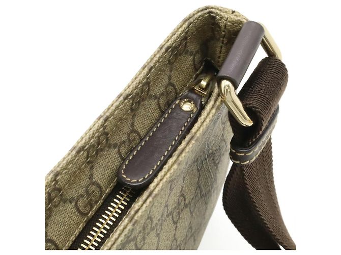 Borsa a tracolla Gucci GG Supreme Plus Beige Marrone scuro - vista 5