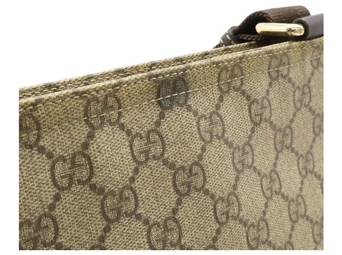 Borsa a tracolla Gucci GG Supreme Plus Beige Marrone scuro - vista 8