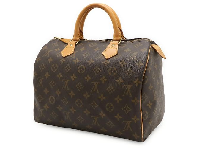 Borsa Louis Vuitton Monogram Speedy 30 Marrone - vista 3