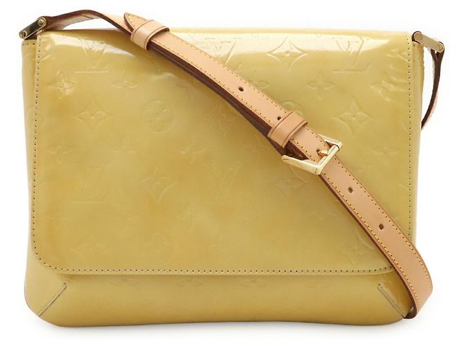 Borsa a tracolla Louis Vuitton Monogram Vernis Thompson Street Beige - vista 2