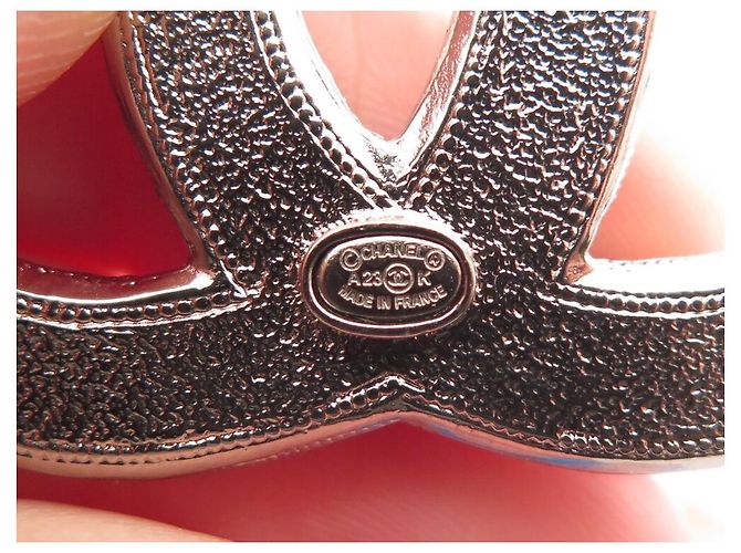 NEUER CHANEL LOGO CC STERN STRASS SILBERFARBENES METALL SILVER STEEL BROSCHE - Ansicht 6