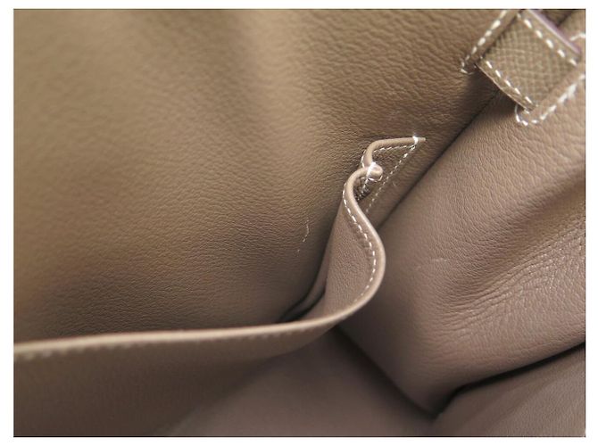 Hermès HERMES KELLY 35 SELLIER EPSOM LEDER TAUPE HANDTASCHE MIT SCHULTERRIEMEN - Ansicht 18