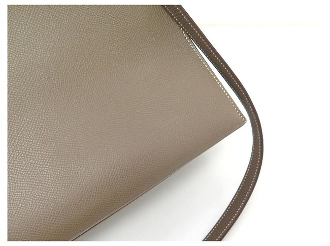 Hermès HERMES KELLY 35 SELLIER EPSOM LEDER TAUPE HANDTASCHE MIT SCHULTERRIEMEN - Ansicht 19
