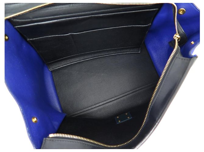 Céline BOLSA CELINE TRAPEZE MEDIUM 169543 EM COURO E CAMURÇA COM ALÇA - vista 8