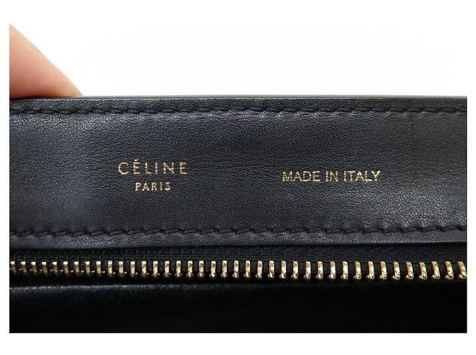 Céline BOLSA CELINE TRAPEZE MEDIUM 169543 EM COURO E CAMURÇA COM ALÇA - vista 9
