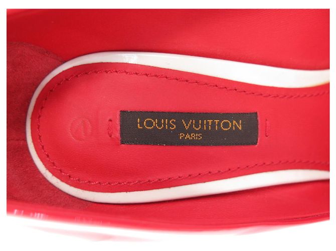 DECOLLATE LOUIS VUITTON EYELINE 36.5 IN PELLE LACCATA ROSSA Rosso - vista 10