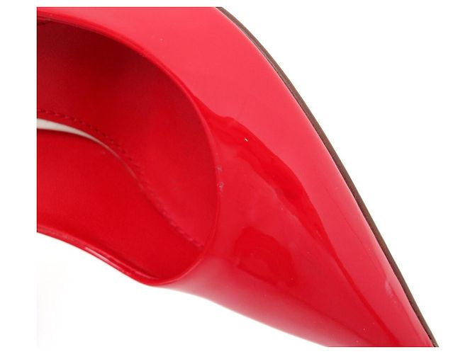 DECOLLATE LOUIS VUITTON EYELINE 36.5 IN PELLE LACCATA ROSSA Rosso - vista 13