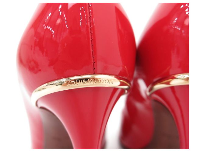 DECOLLATE LOUIS VUITTON EYELINE 36.5 IN PELLE LACCATA ROSSA Rosso - vista 6